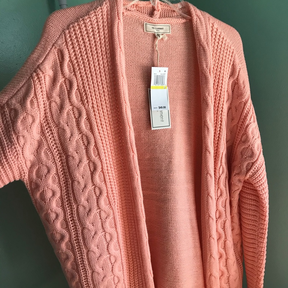 Knit coral cardigan